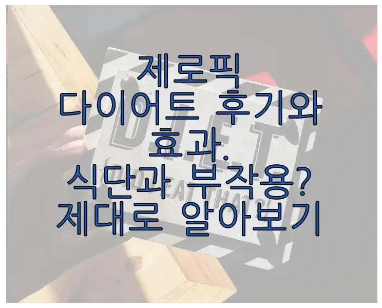 제로픽 다이어트에 관한 글 보러 가기 링크 사진