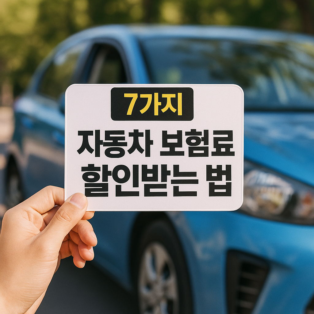 7가지 자동차 보험료 할인받는 법