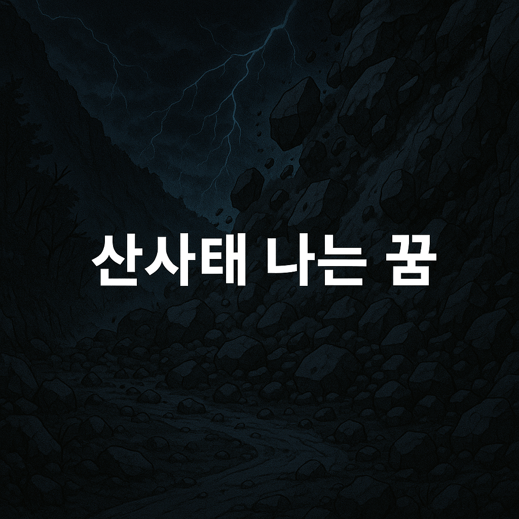 산사태 나는 꿈 해몽