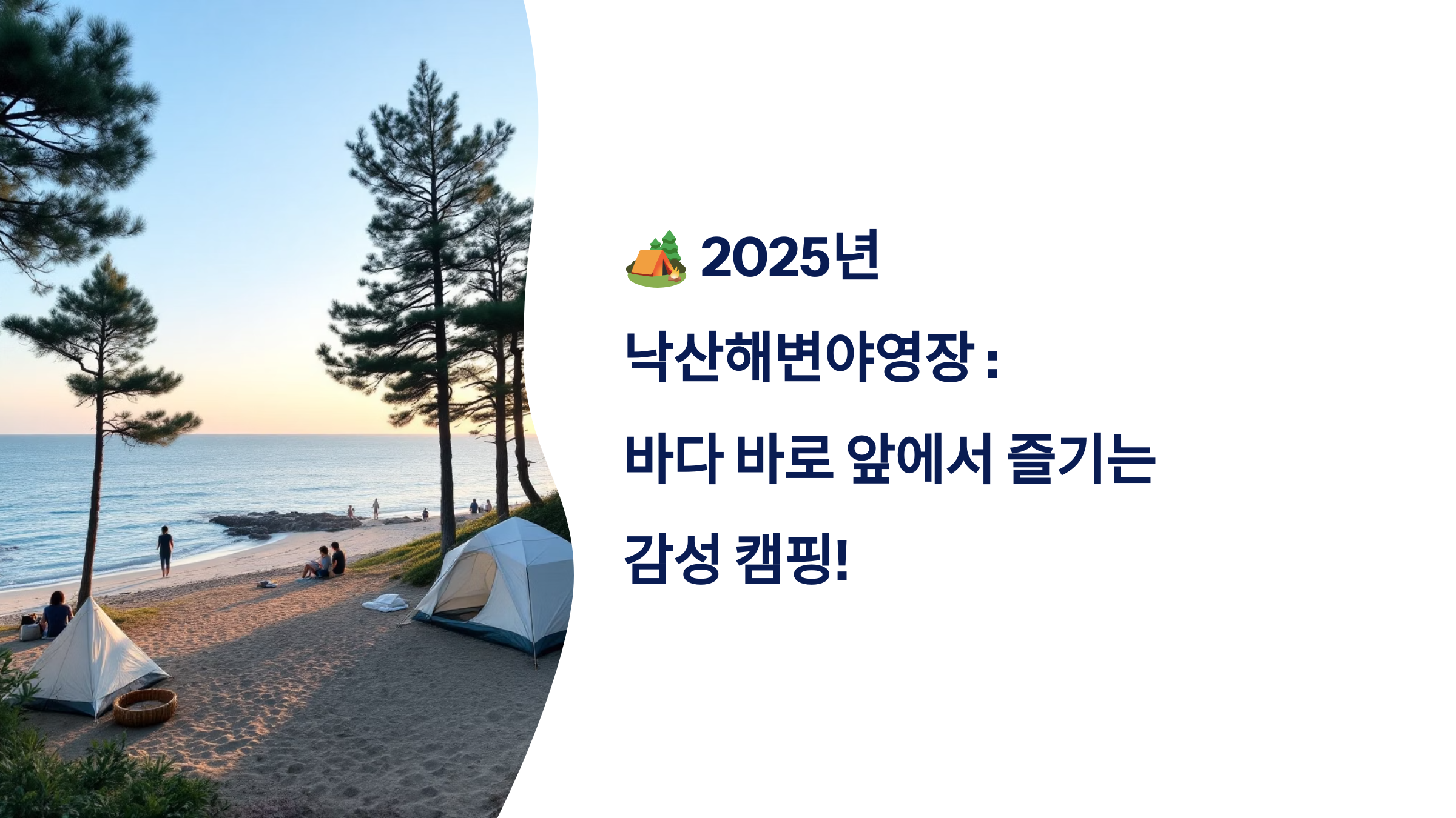 🏕️ 2025년 낙산해변야영장 : 바다 바로 앞에서 즐기는 감성 캠핑!