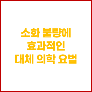 소화 불량에 효과적인 대체 의학 요법