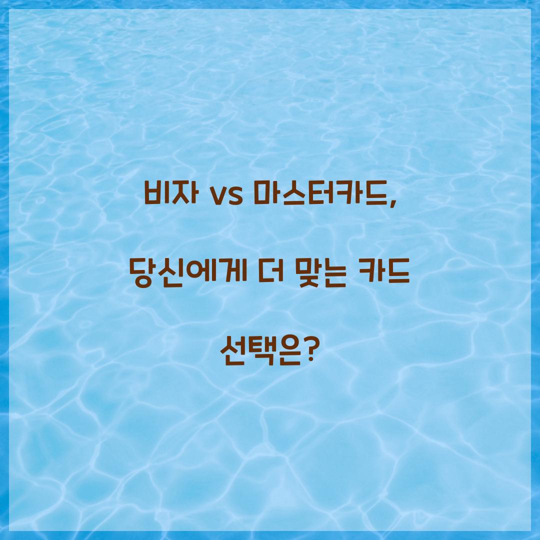 비자 vs 마스터카드
