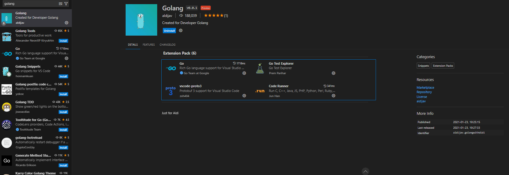 vscode extension 설치1