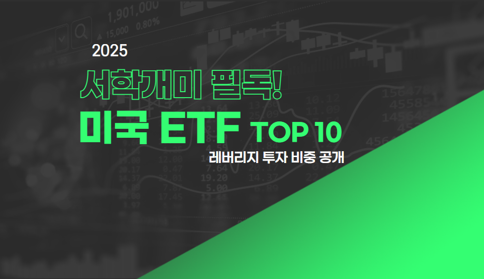 [미국주식] 2025 서학개미 필독! 미국 ETF Top 10과 레버리지 투자 비중 공개