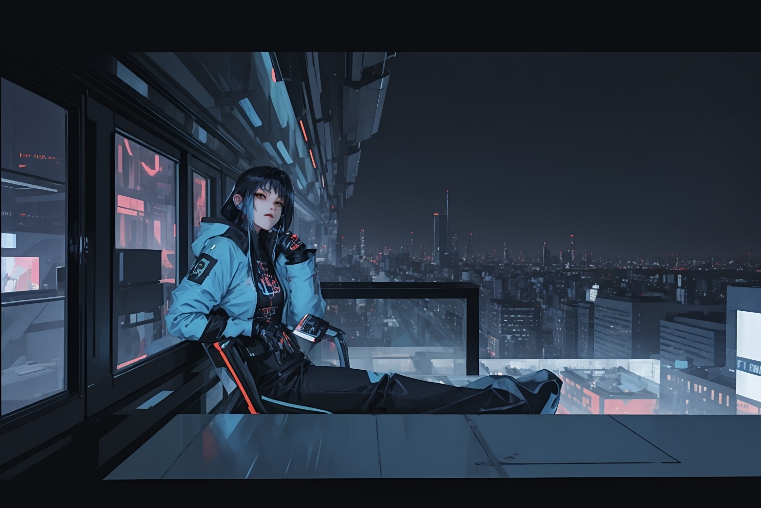 Cyberpunk, fantasy, futuristic wallpaper