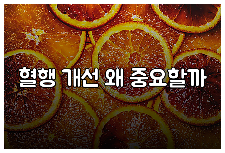 혈행 개선 왜 중요할까