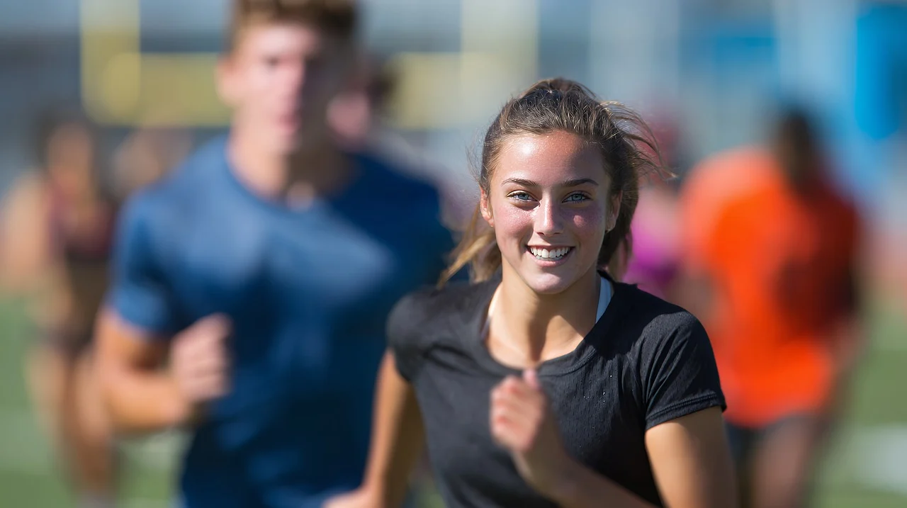 달리기를 하는 50대 여성