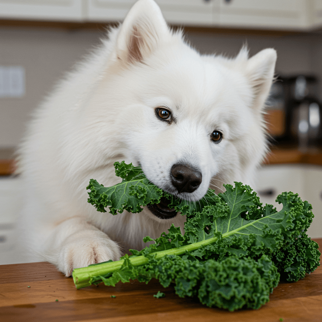 케일 먹는 말라뮤트