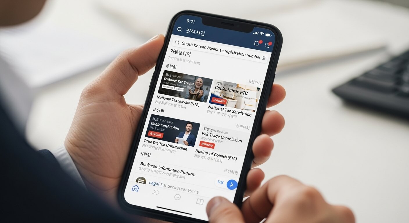 상호명으로 사업자등록번호