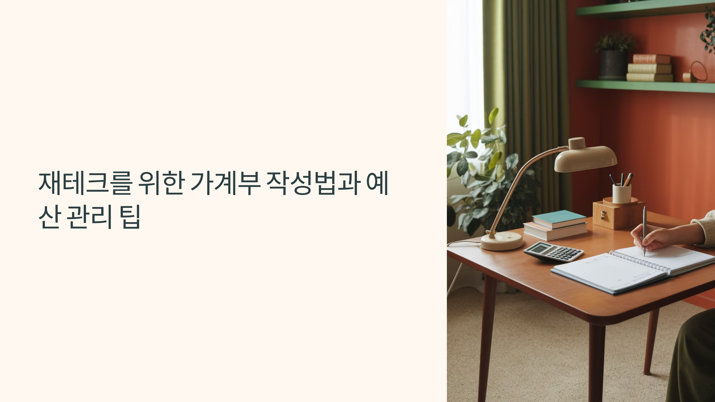 가계부 작성법 안내