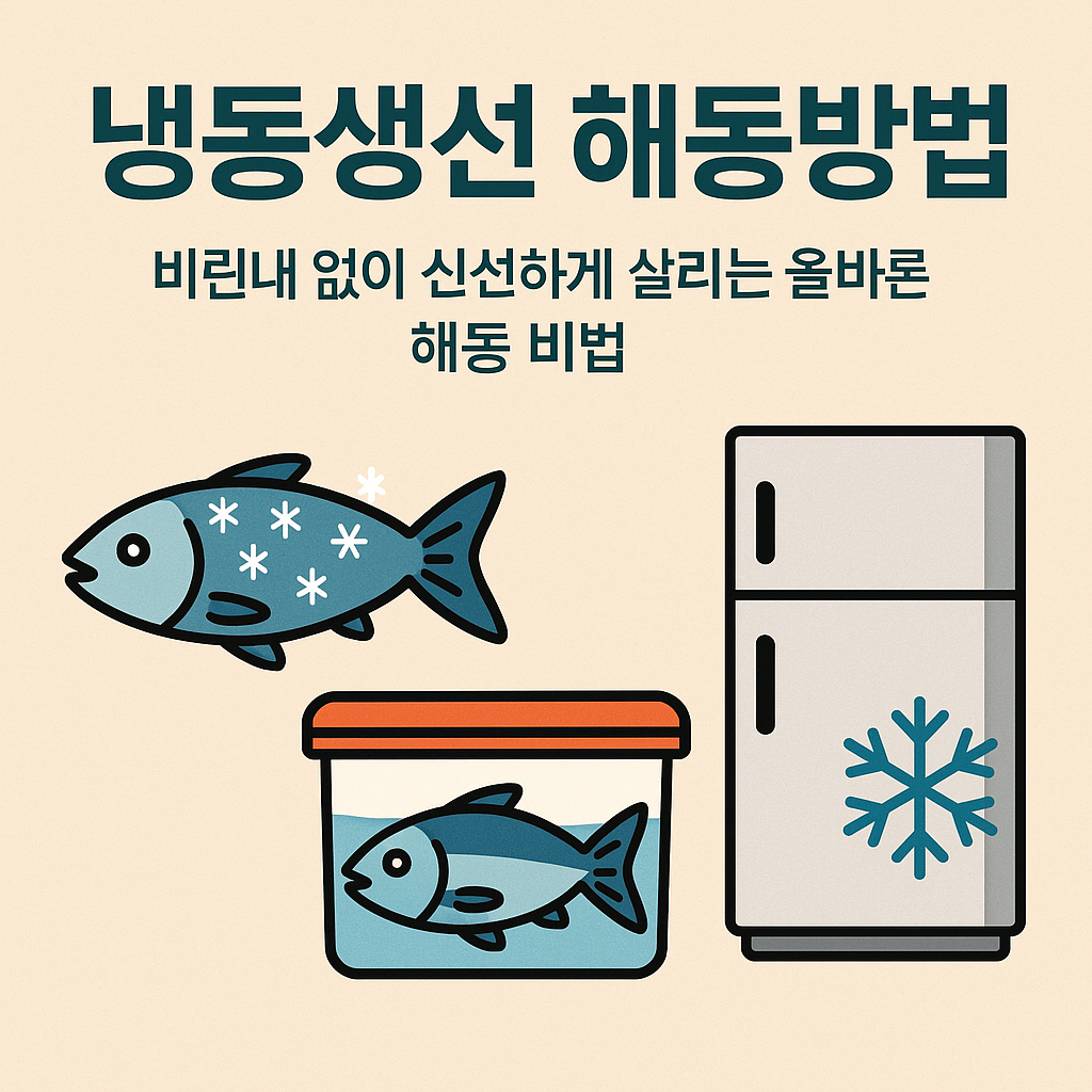 냉동생선 해동방법 &ndash; 비린내 없이 신선하게 살리는 올바른 해동 비법