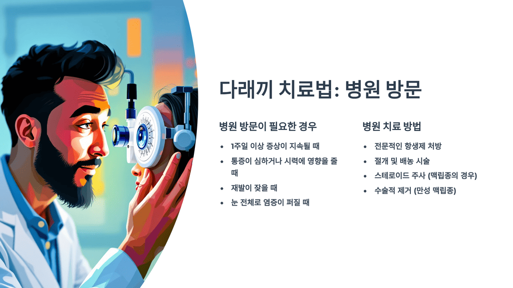 다래끼 치료법: 병원 방문