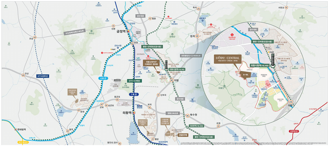 의왕고천지구 대방 디에트르 센트럴 분양가 모델하우스 견본주택