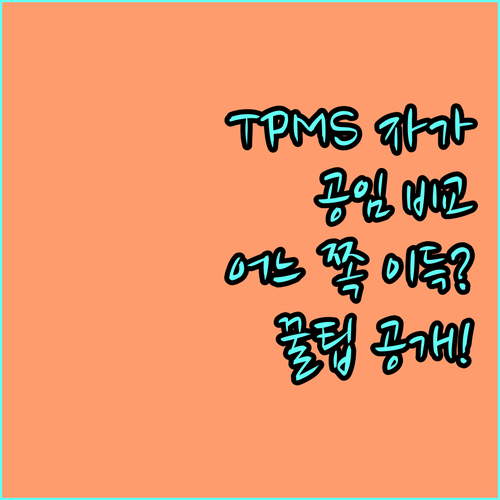 TPMS 센서 자가 교체 vs 공임나