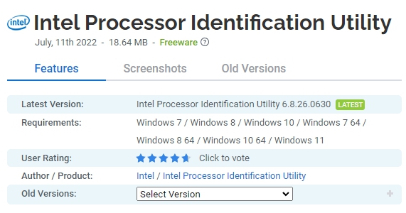 Intel-Processor-Identification-Utility