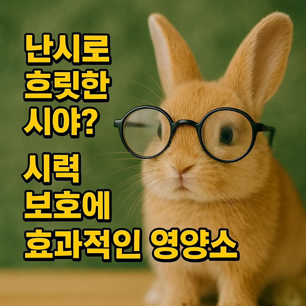 난시로 흐릿한 시야? 시력 보호에 효과적인 영양소 7가지 정리