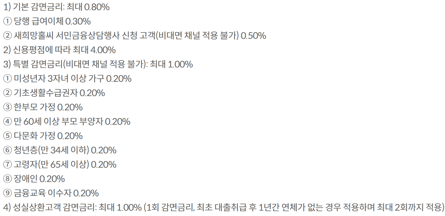부산은행 새희망홀씨대출