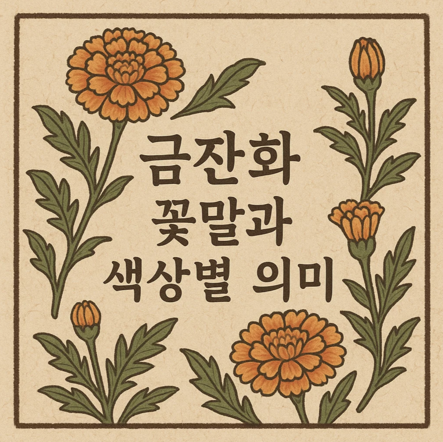 금잔화 꽃말과 색상별 의미