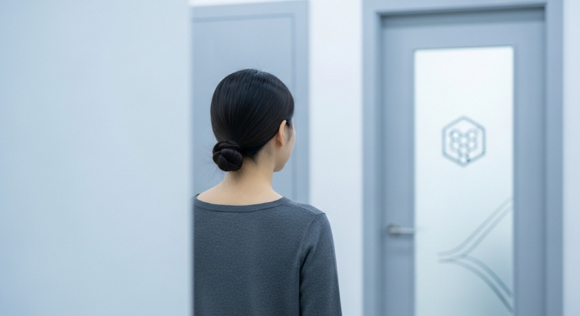 상담 후 미소 짓는 사람