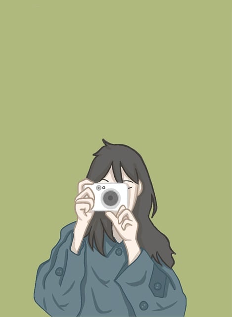 청소년 사진 찍는 이미지