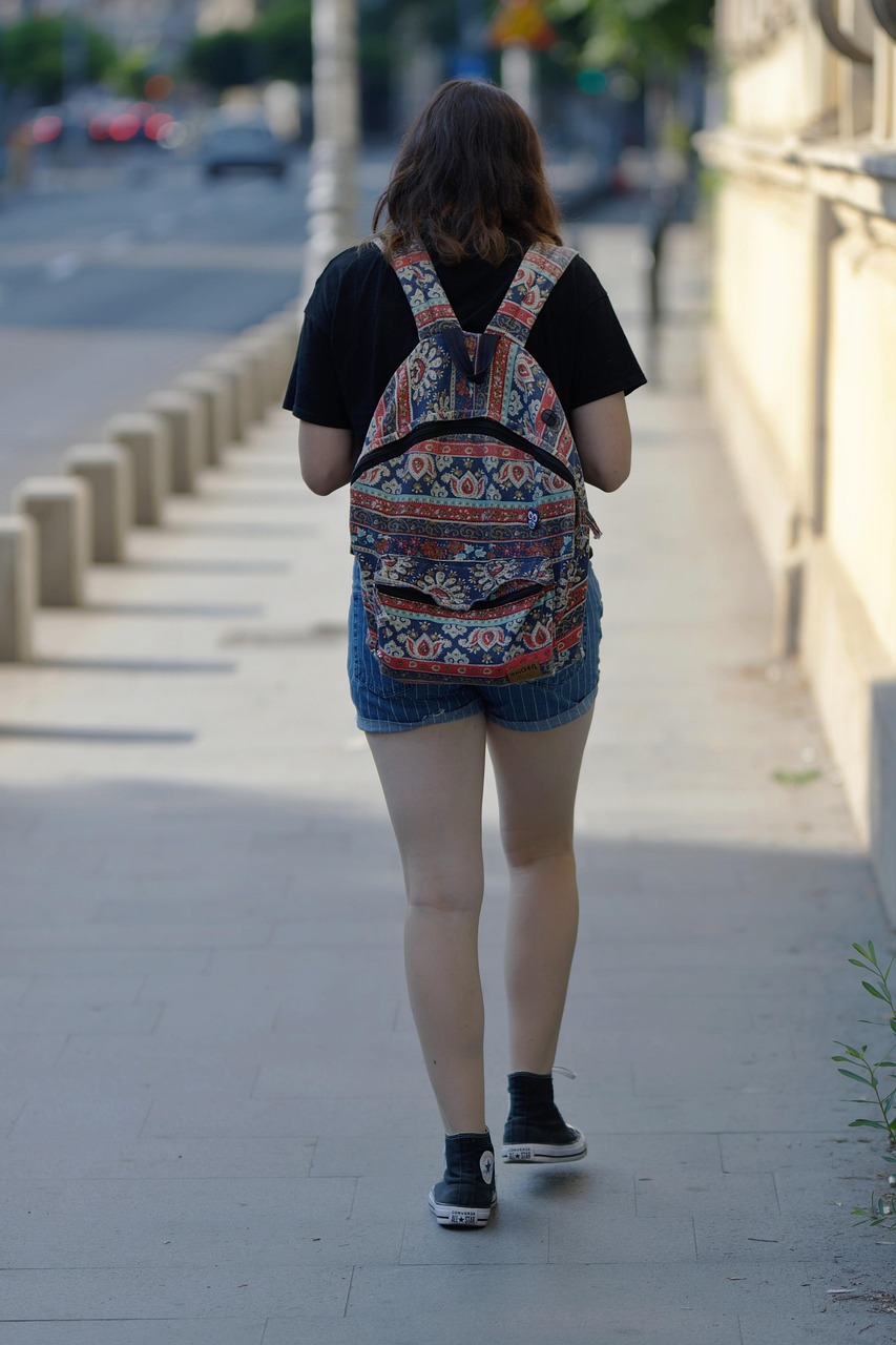 돌담길을 걷는 여행자 한 사람 관련 사진