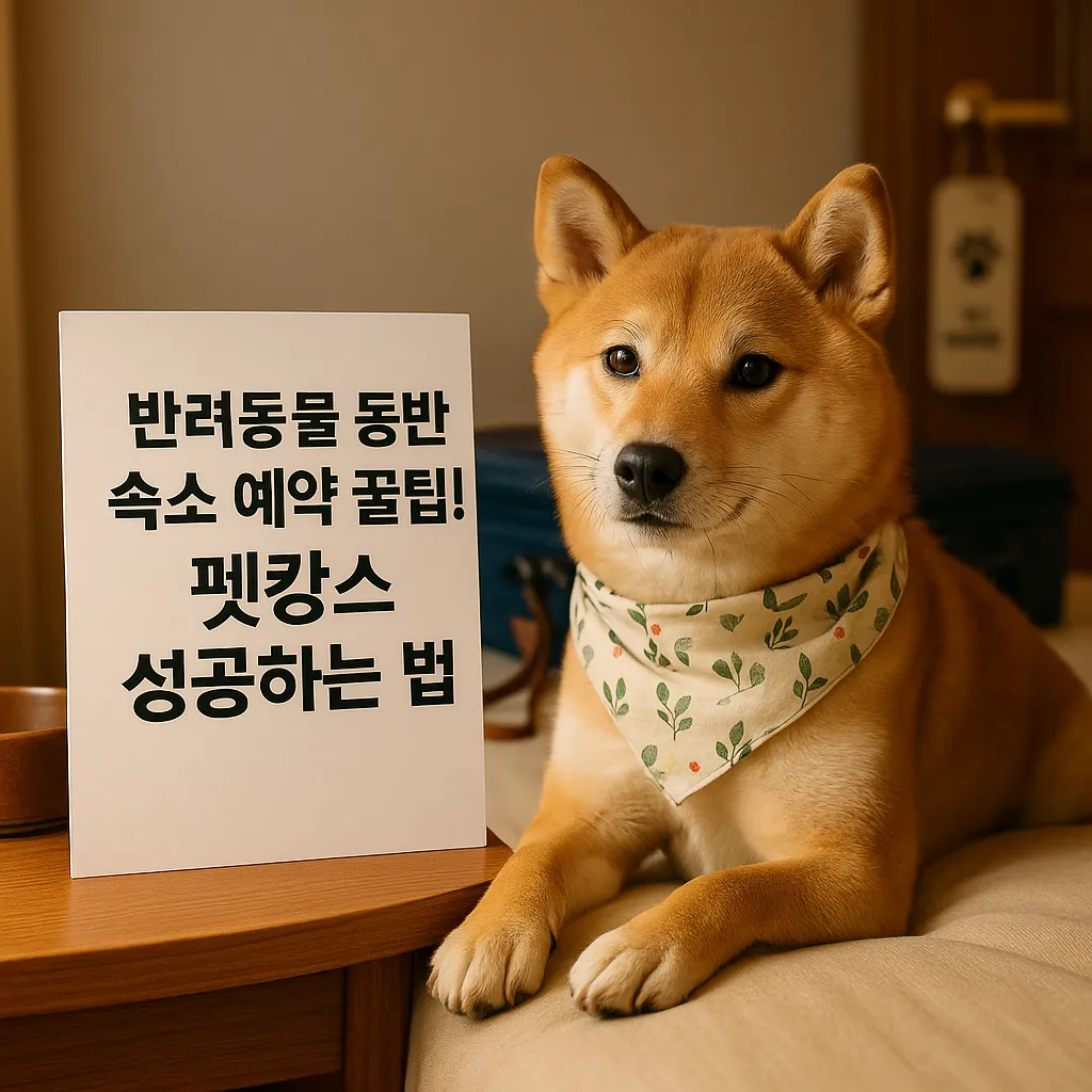반려동물 동반 숙소 예약 꿀팁! 펫캉스 성공하는 법