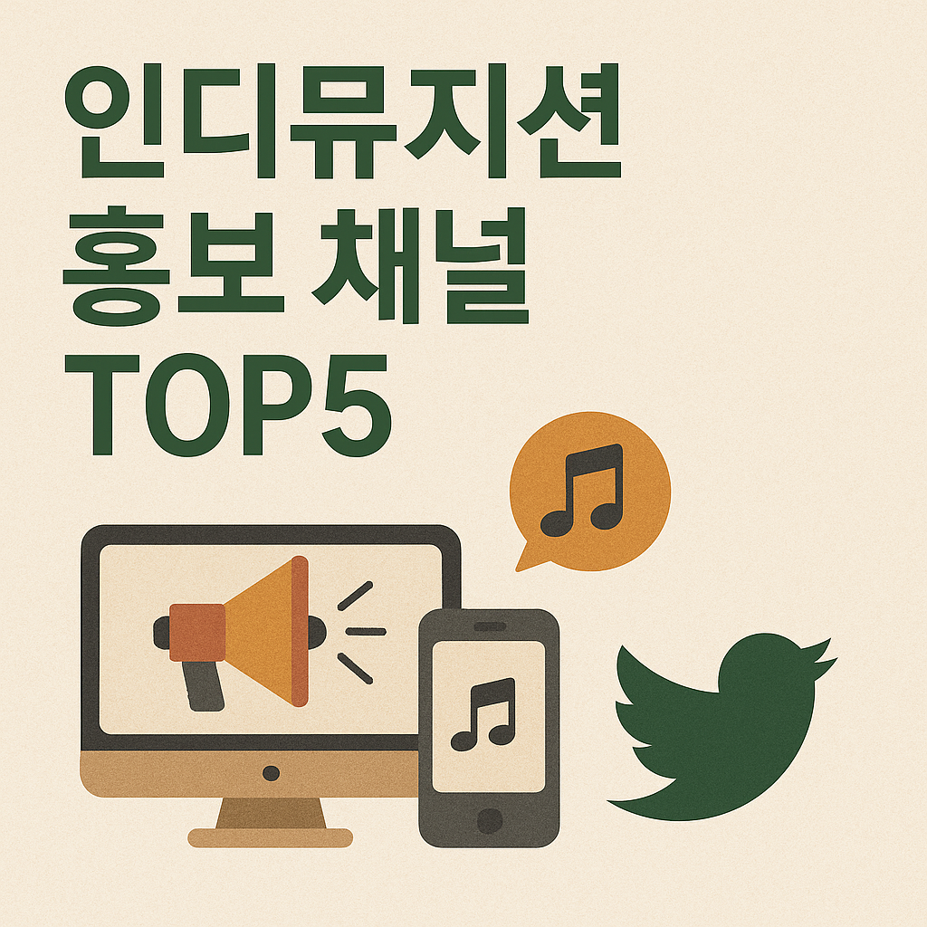 인디뮤지션 홍보 채널 TOP5 사진