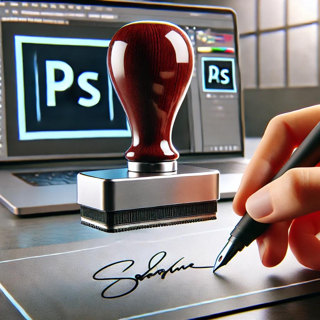 포토샵 낙관 도장 만들기