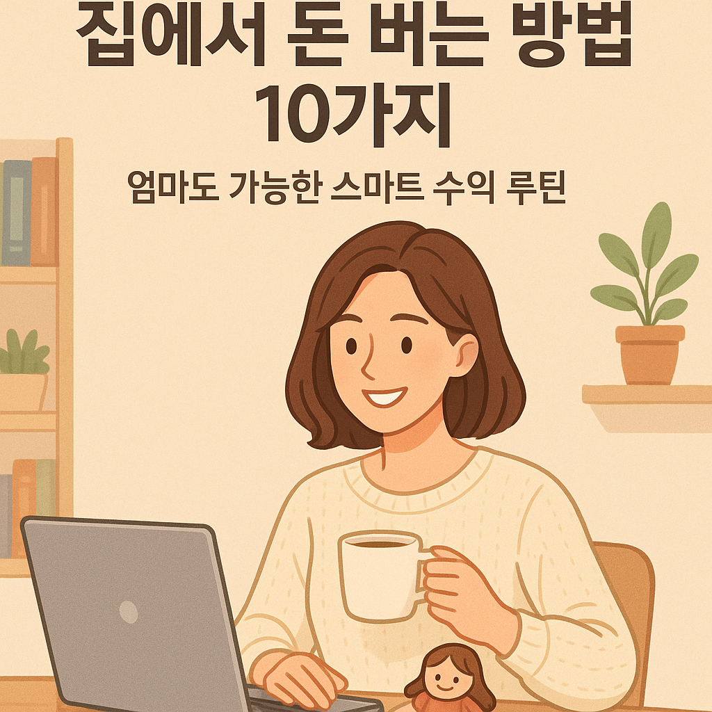 집에서 돈 버는 방법 10가지 – 엄마도 가능한 스마트 수익 루틴
