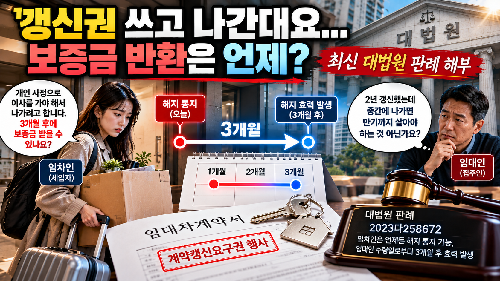 갱신권쓰고 나간다고 보증금반환받을수 있을까?