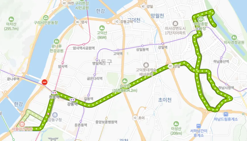 경기도 하남 미사경정공원 겹젖꽃 112-5번 버스