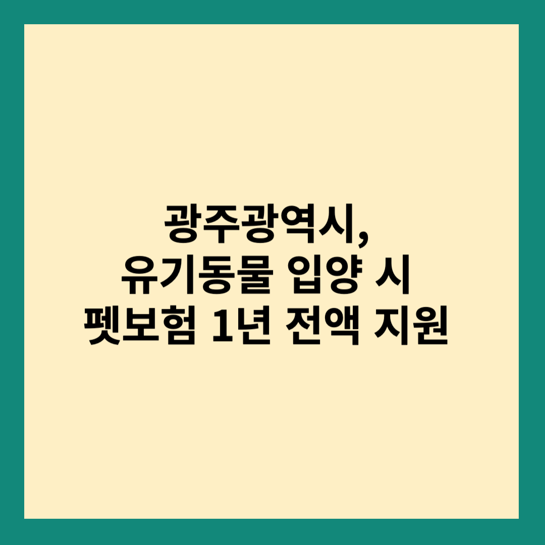 펫보험 지원