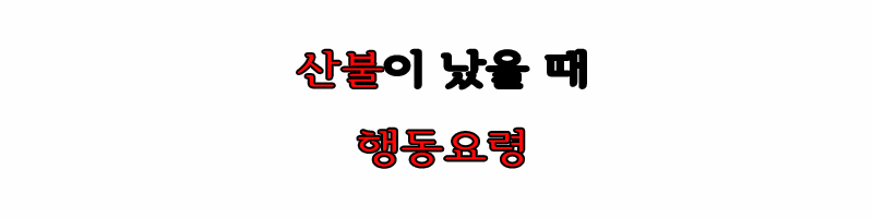 산불이 났을 때 행동 요령