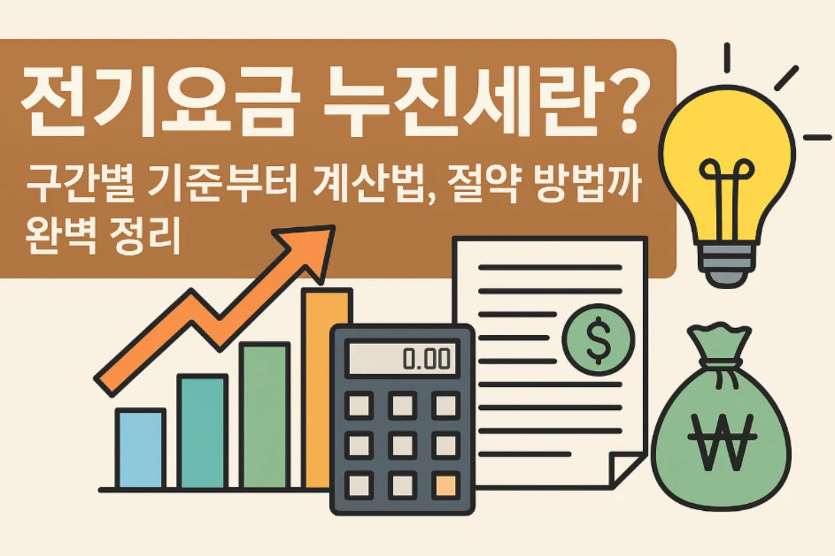 전기요금 누진세 구간별 기준, 계산법, 할인대상, 절약 방법