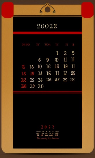 달력에 빨간색으로 표시된 중요한 날짜
