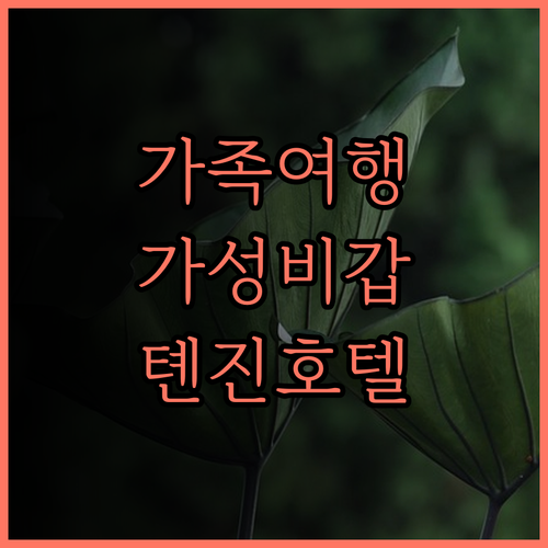 가족 여행에 딱! 그린트리 호텔(천진