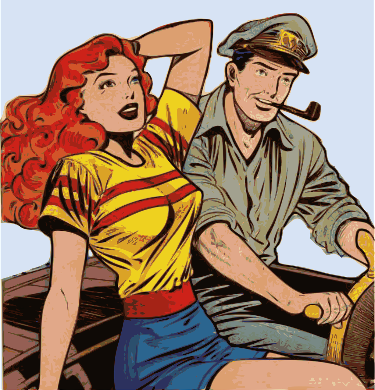 레트로 패션 일러스트