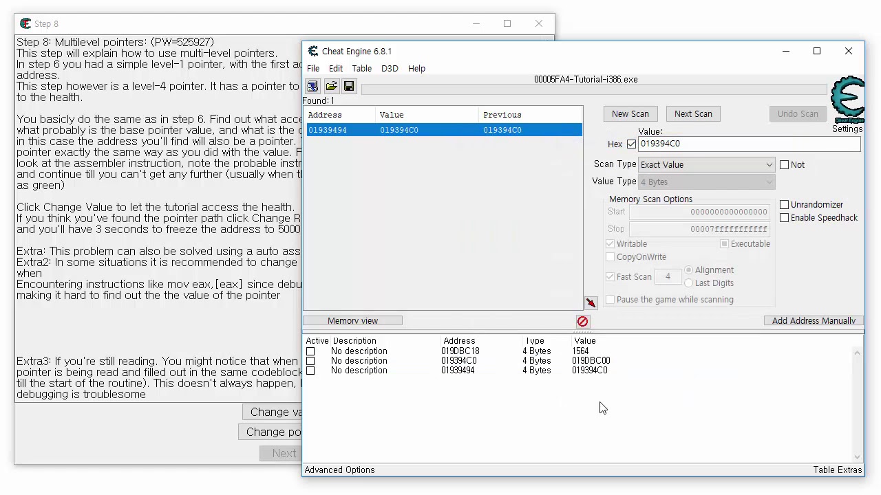 치트엔진 메모리 수정 도구