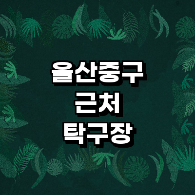 울산 중구 탁구장