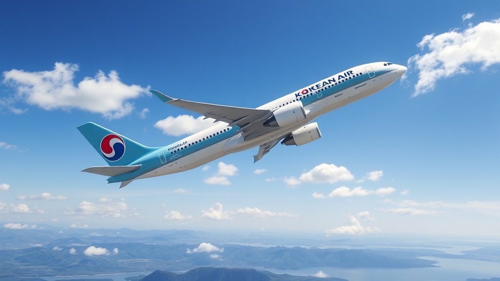 대한항공 바행기 이륙장면