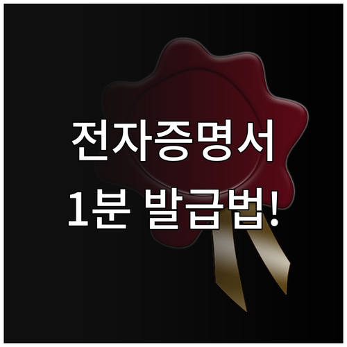 카카오톡 네이버 전자증명서 발급 및 ..