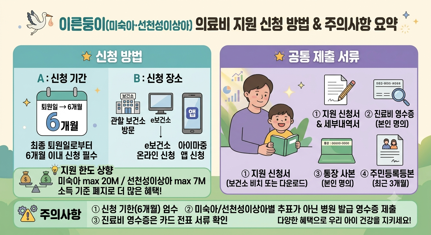 이른둥이 의료비지원 신청방법과 주의사항