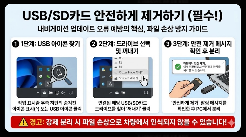내비게이션 업데이트 오류 해결법