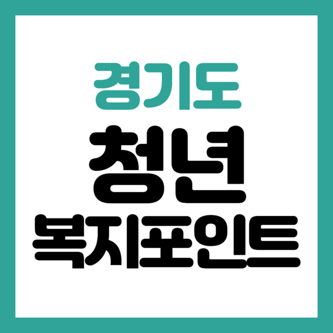 경기도 청년 복지포인트