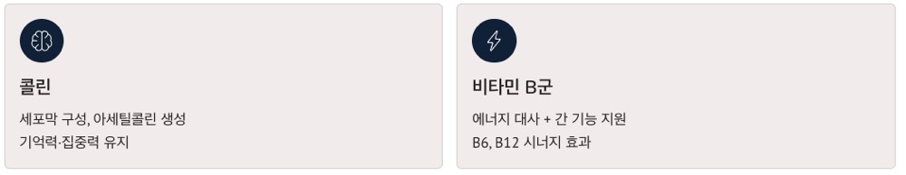 콜린 많은 음식 비타민B