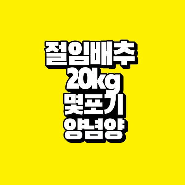 썸네일-절임배추-20kg-몇포기-양념양