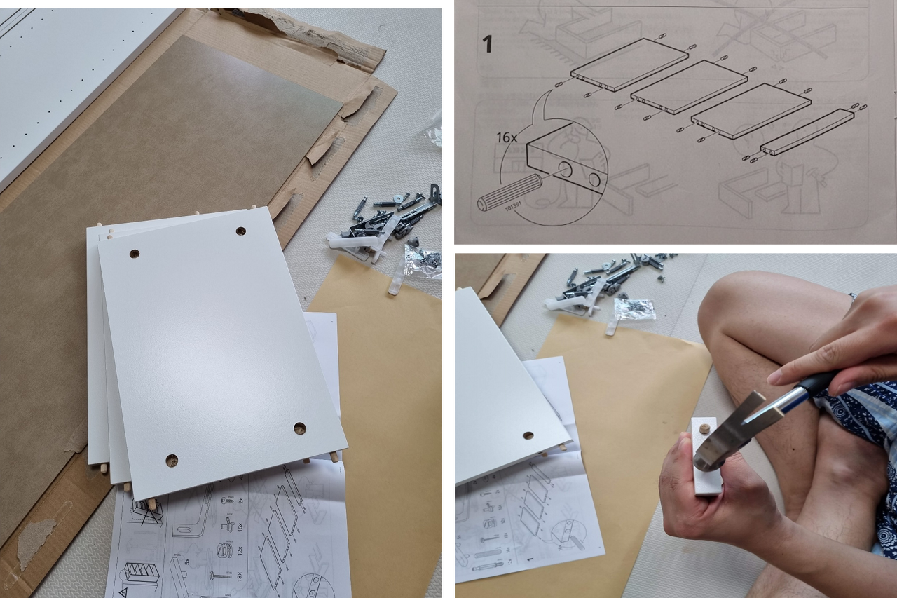 이케아 빌리 책장 조립방법1