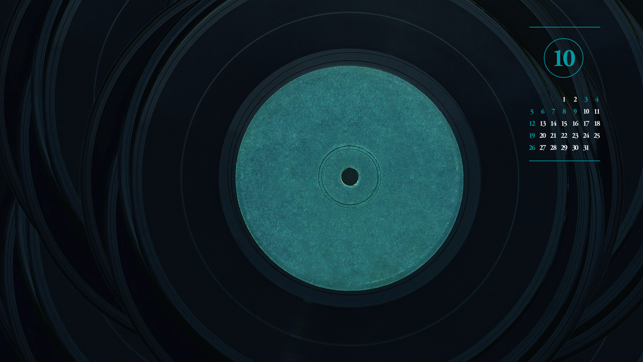 07 빈티지 LP판 A - 2025년10월 노트북배경화면