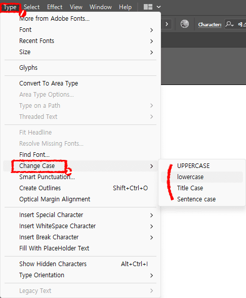 illustrator-type-change-case-lowercase