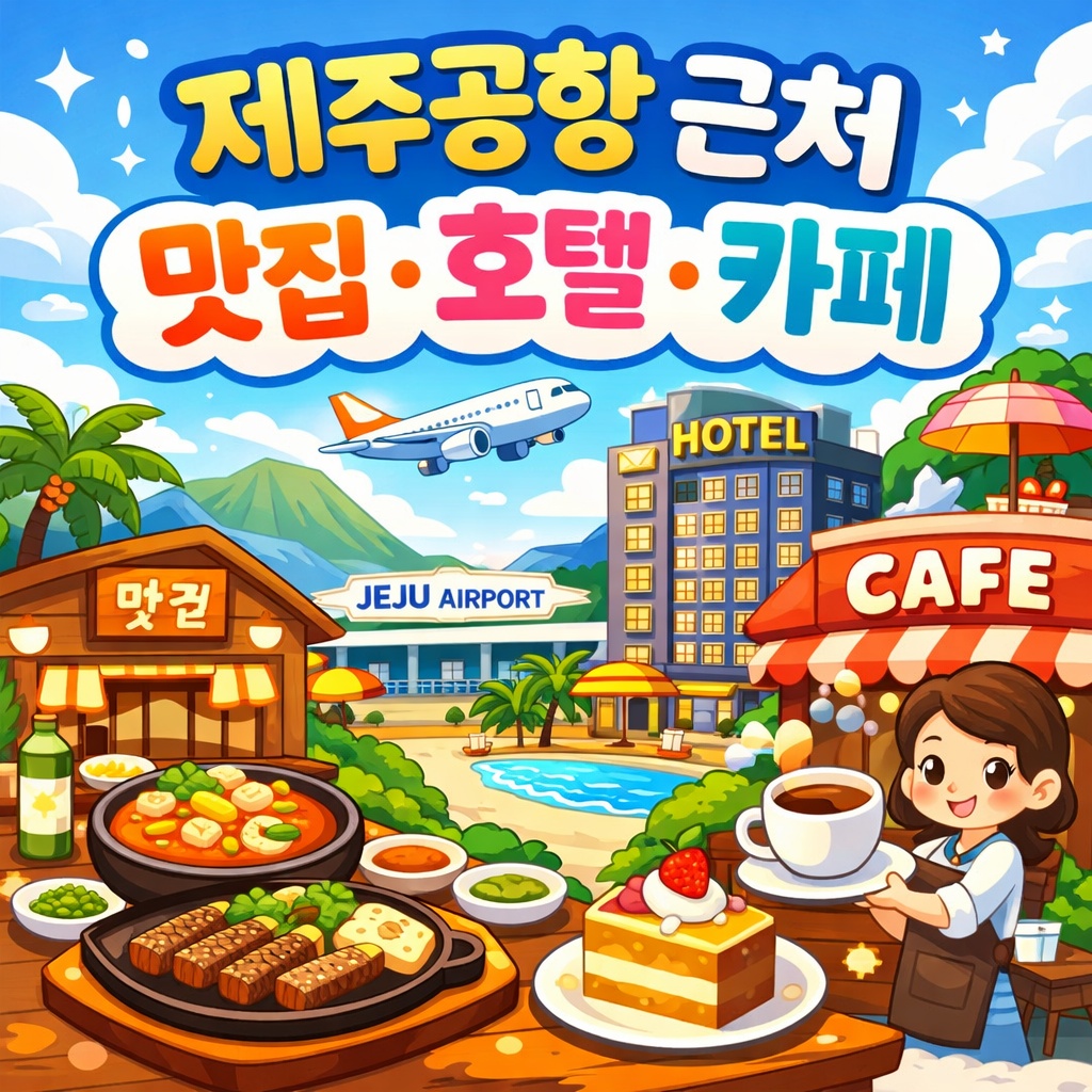 제주공항 근처 맛집&middot;호텔&middot;카페 완벽 정리